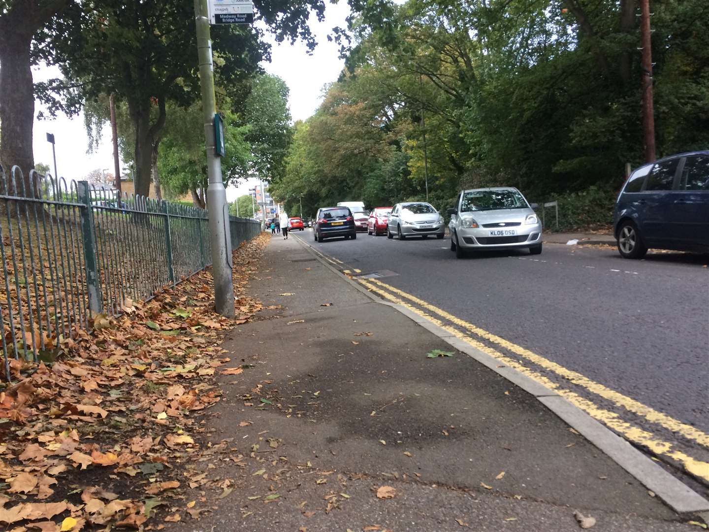 The scene of the crash in Medway Road, which left a six year old boy fighting for his life