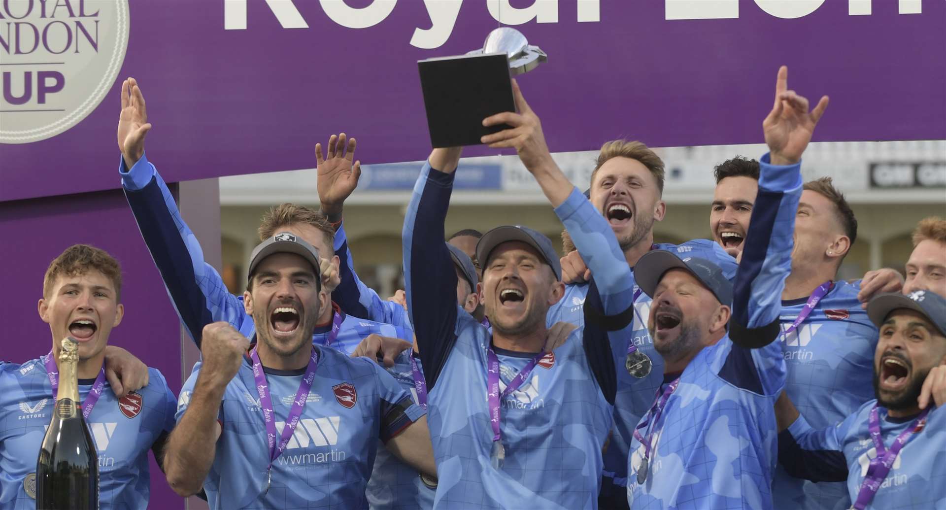 Joe Denly, centre, has signed a new Kent contract. Picture: Barry Goodwin