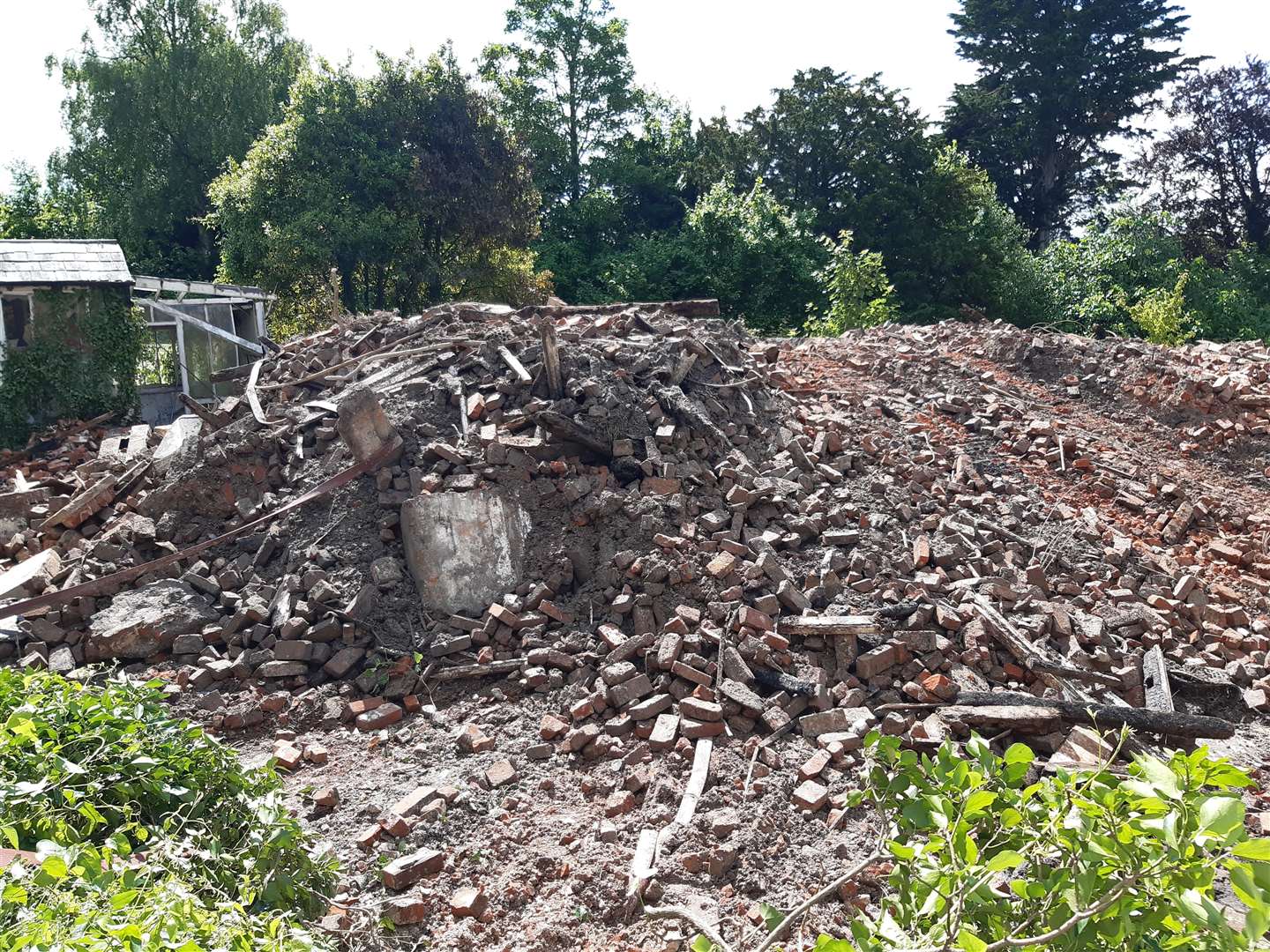 All that was left of Bellringham House after a major blaze