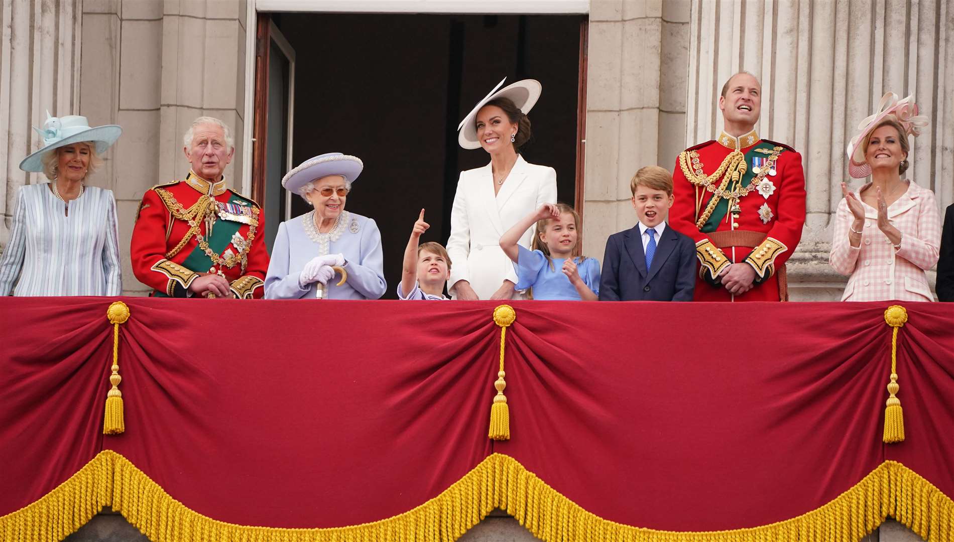 One of the Platinum Jubilee balcony appearances (Jonathan Brady/PA)