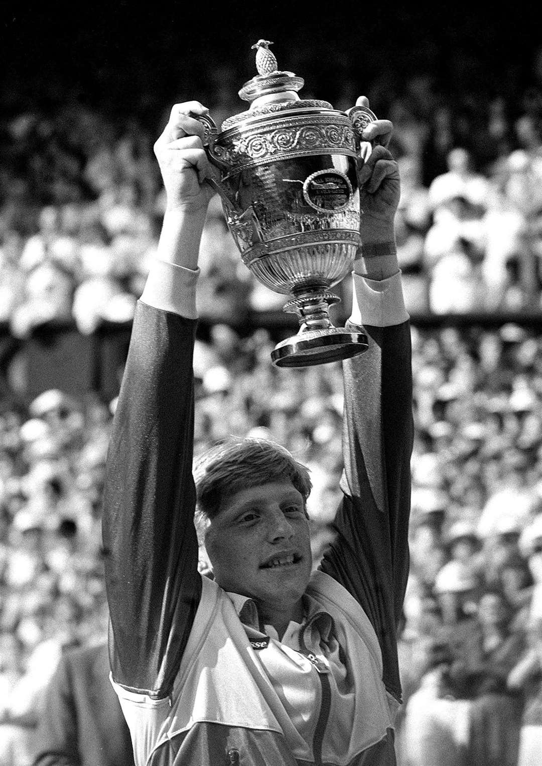 German tennis player Boris Becker became the youngest ever Wimbledon champion at the age of 17 in 1985 (PA)