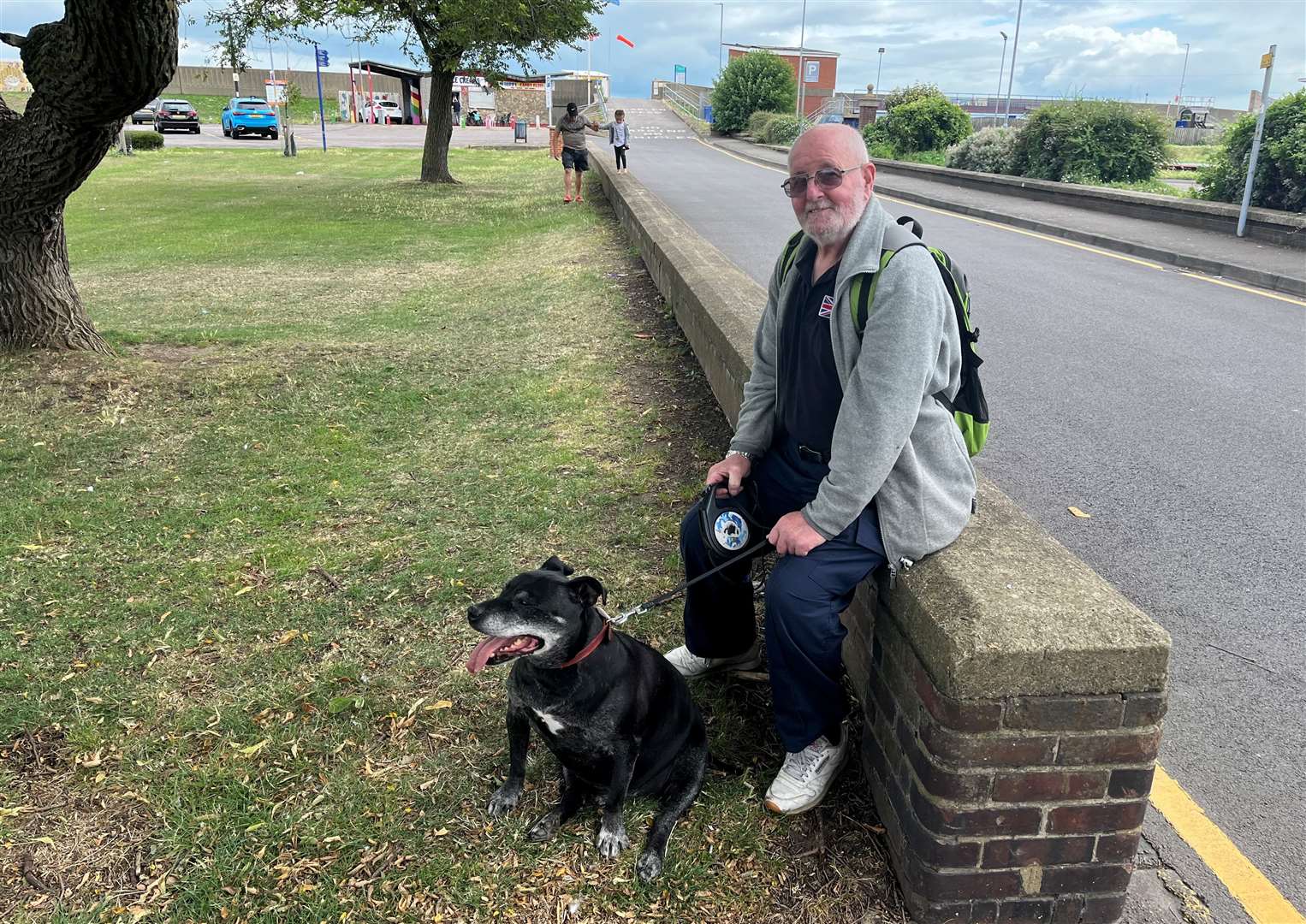 Philip Adamson and his dog Alfie in Sheerness