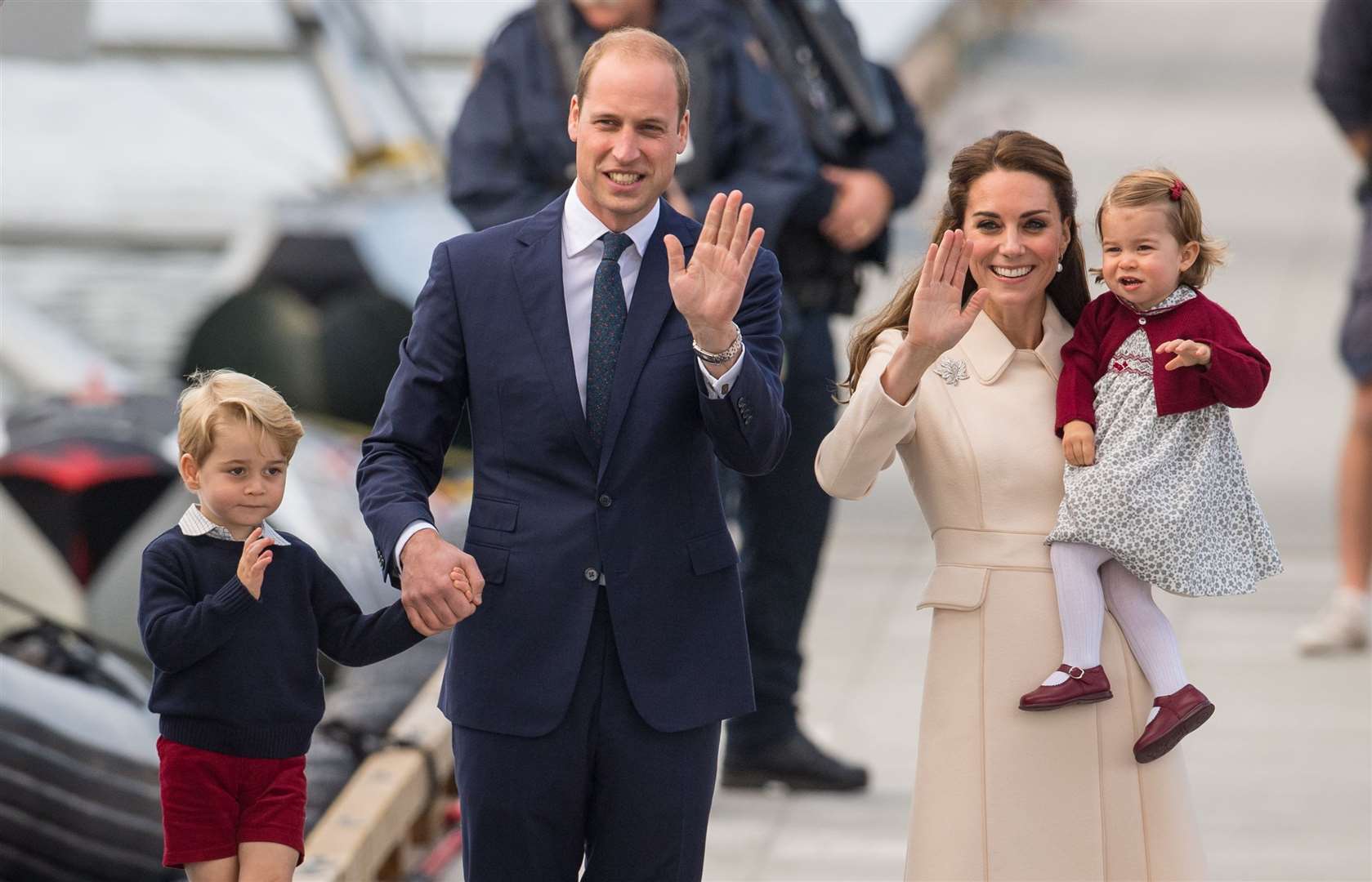 Not long after his first day at school, George was away again with the family – this time on an official visit to Canada (Dominic Lipinski/PA)