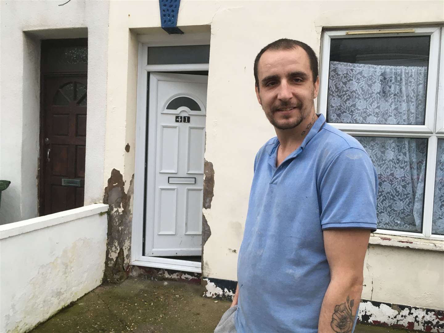 Dad-of-five Andrew Farrar witnessed armed police take away his neighbour in Alma Road, Sheerness, on Saturday