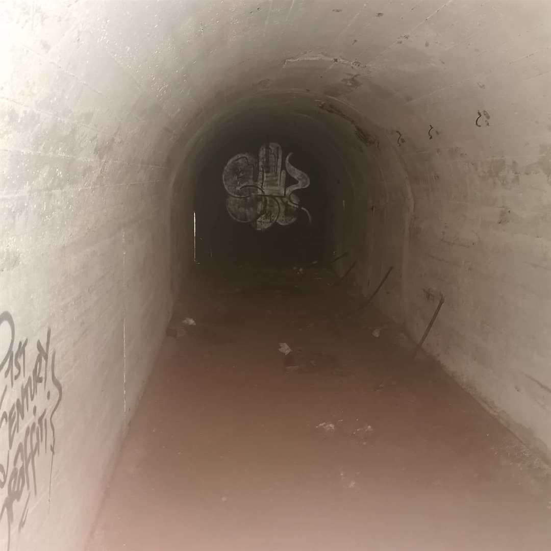 The tunnels that run beneath the housing site. Picture: Kayley Page