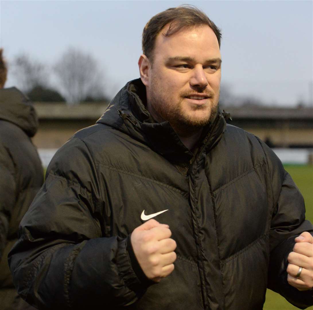 Herne Bay manager Ben Smith. Picture: Chris Davey