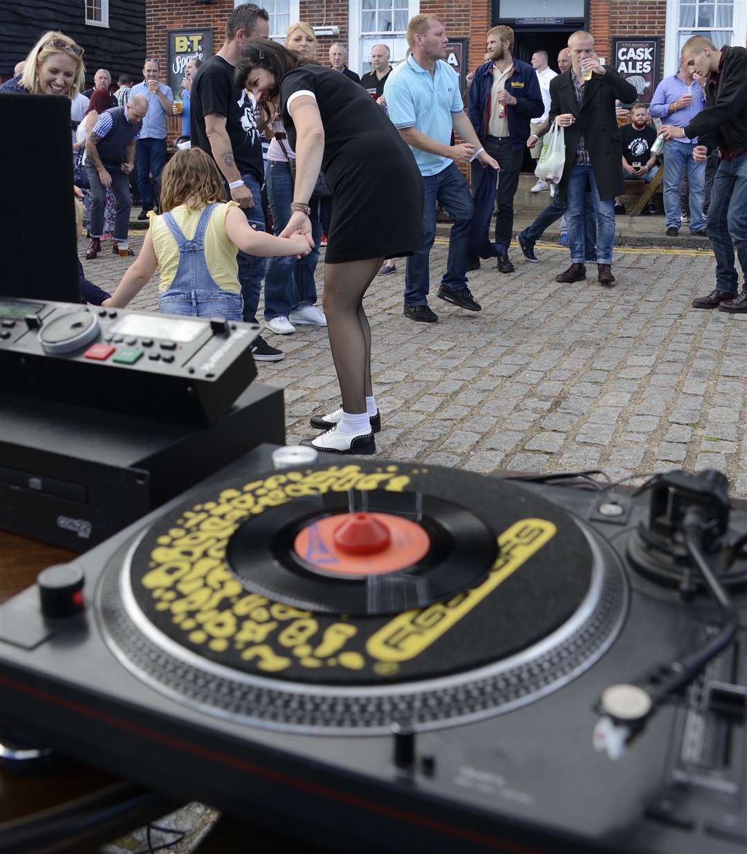 Crowds dancing at the Folkestone Skabour festival. Picture: Paul Amos