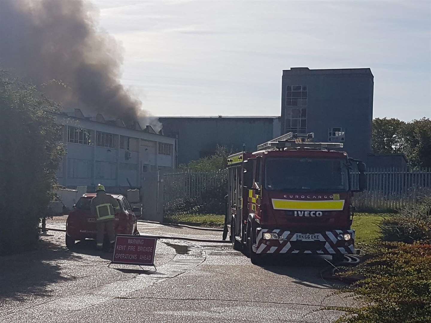 Crews at the scene. Picture: Sean Axtell