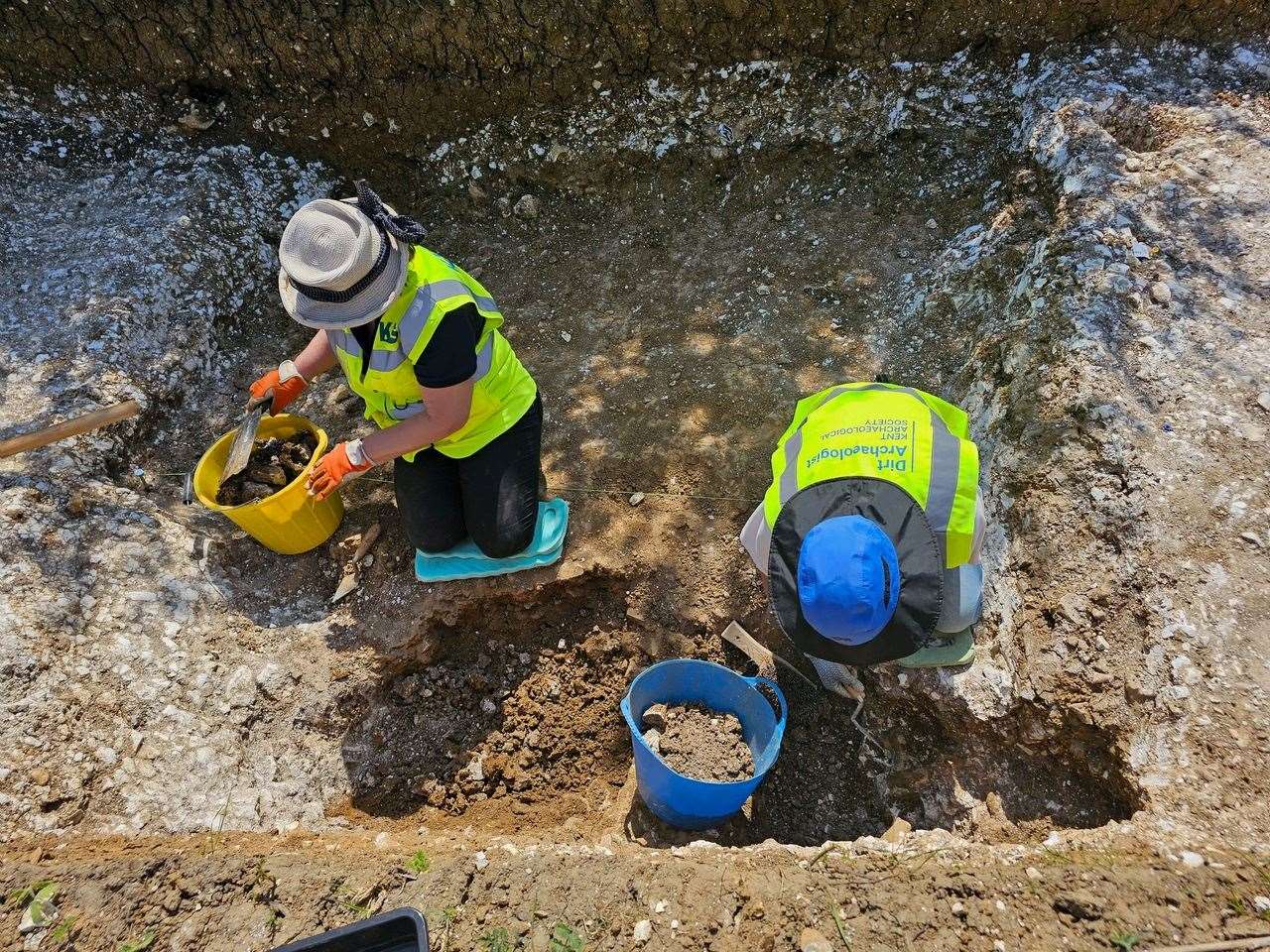 The multi-year dig at Stringmans Farm, Lees Court Estate in Faversham has uncovered various artefacts from as far back as 3000 BC. Picture: Kent Archaeological Society