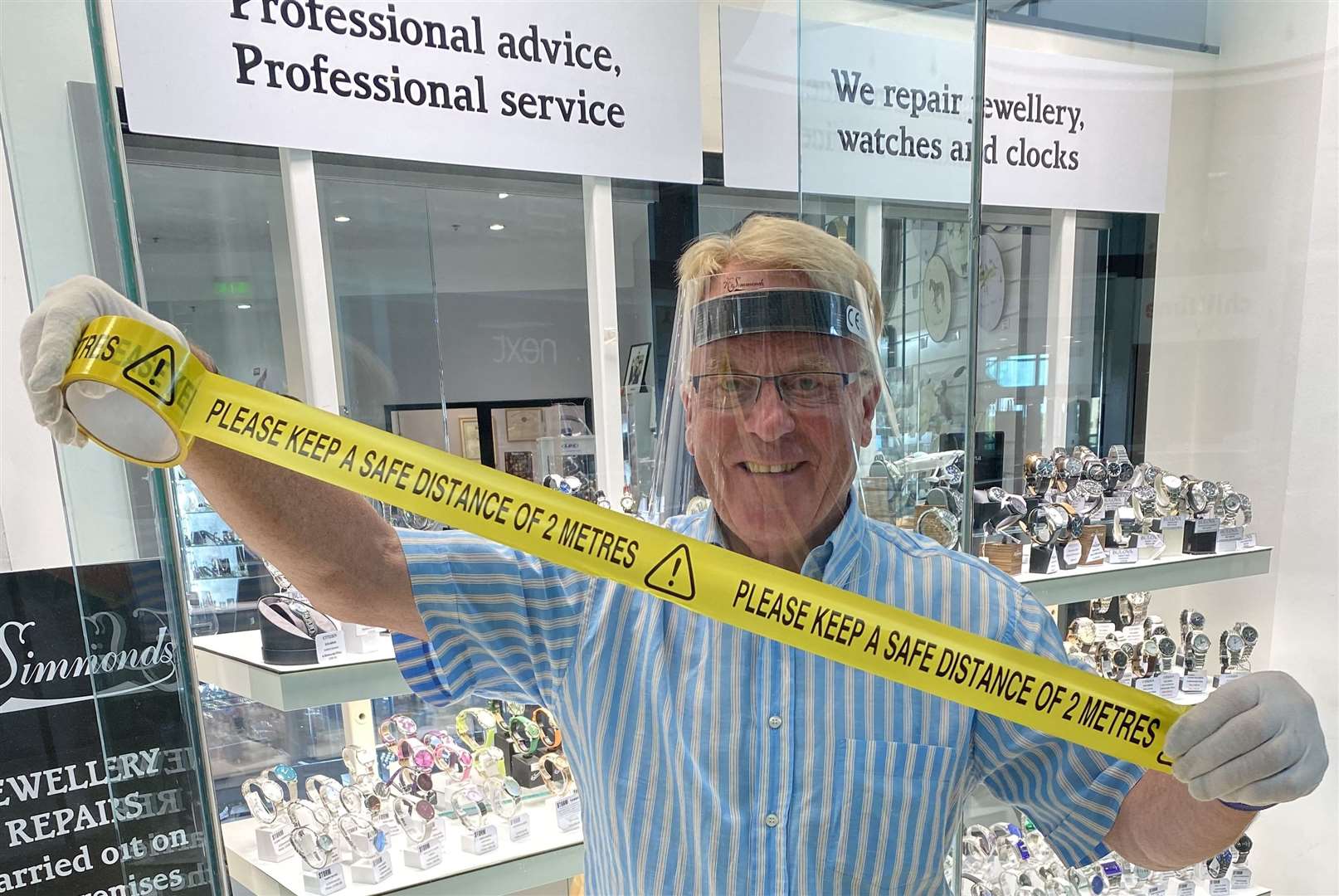 Staff at Canterbury's A. Simmonds jewellers are ready to reopen