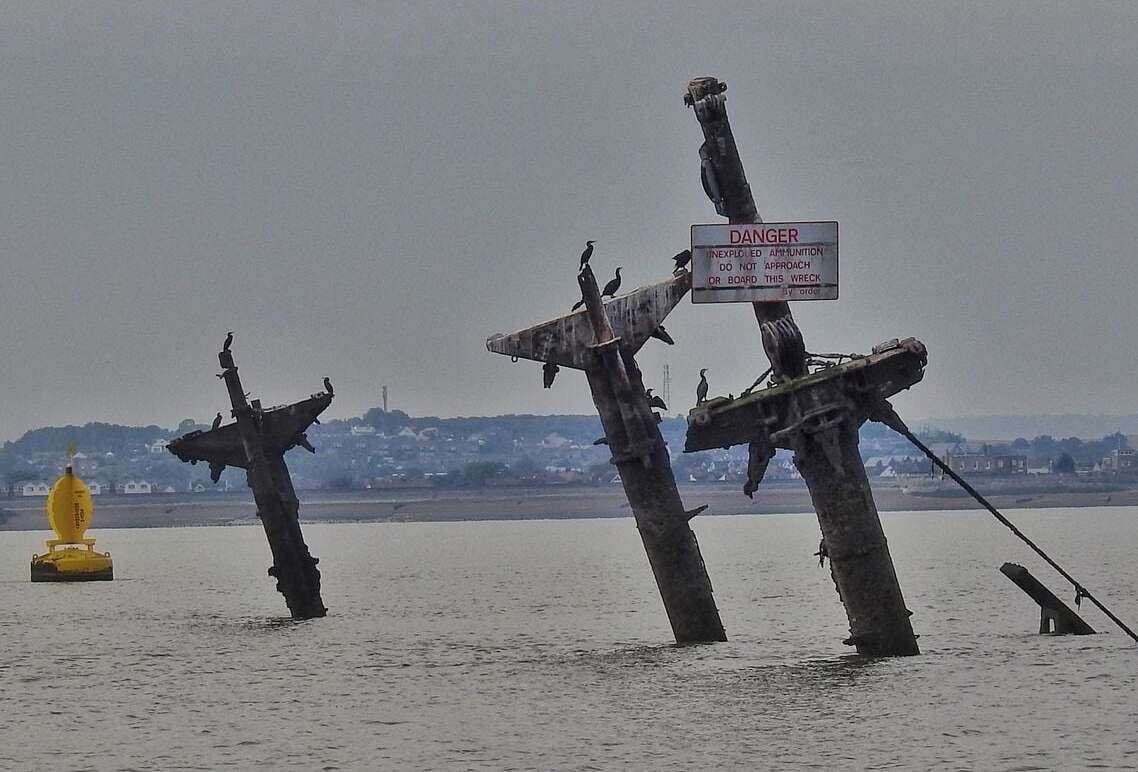 Masts of the SS Richard Montgomery