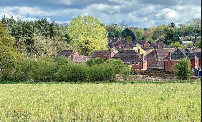 The land where the Kingsland Green houses would be built, on an urban edge at Willesborough Lees. Picture: Quinn Estates Ltd