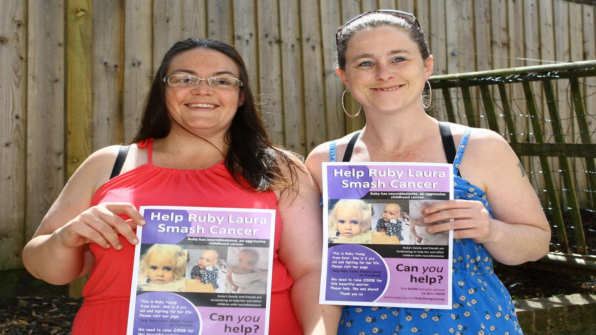 Michelle Barnes and her friend Catrina Wright.