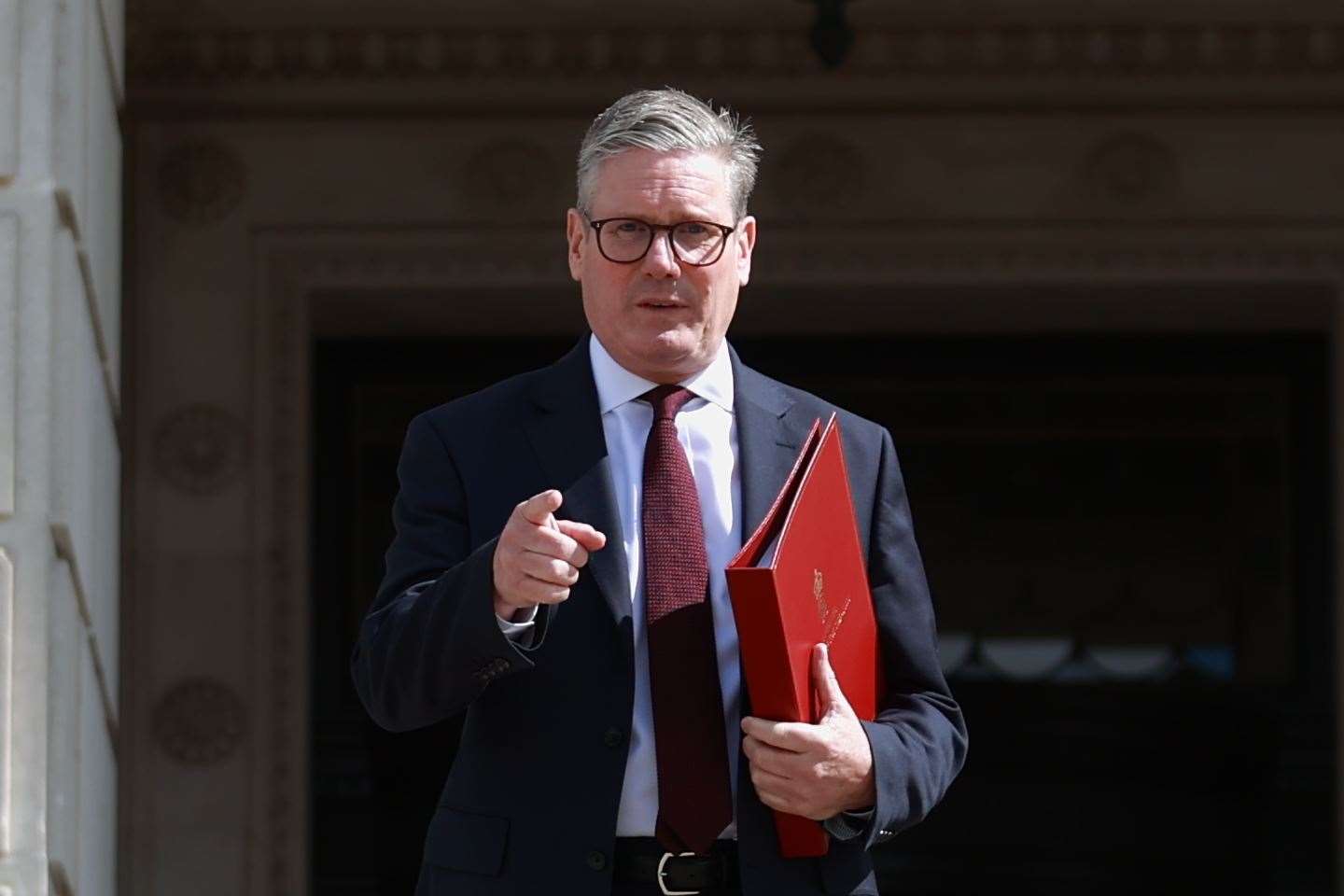 Prime Minister Sir Keir Starmer leaves Parliament Buildings at Stormont (Liam McBurney/PA)