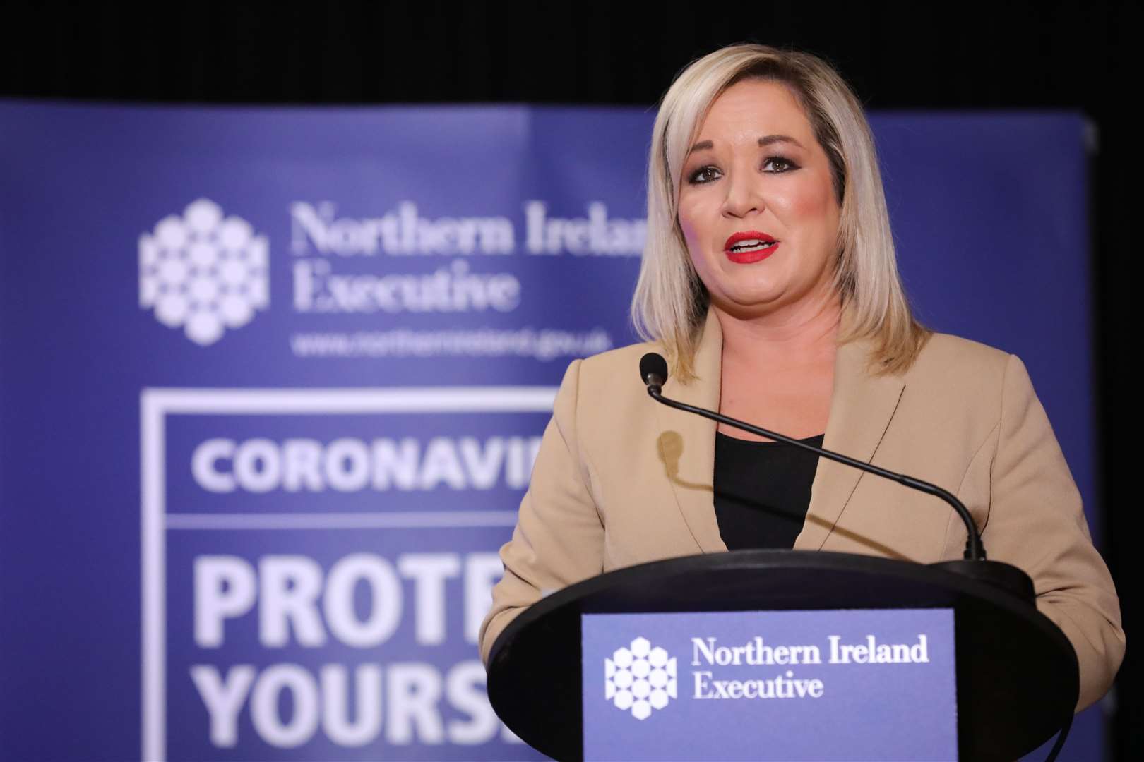 Michelle O’Neill said the region would have to take baby steps out of lockdown (Kelvin Boyes/PA)