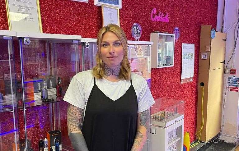 Ellie Warwick, general manager of TJ’s E-Cigarette