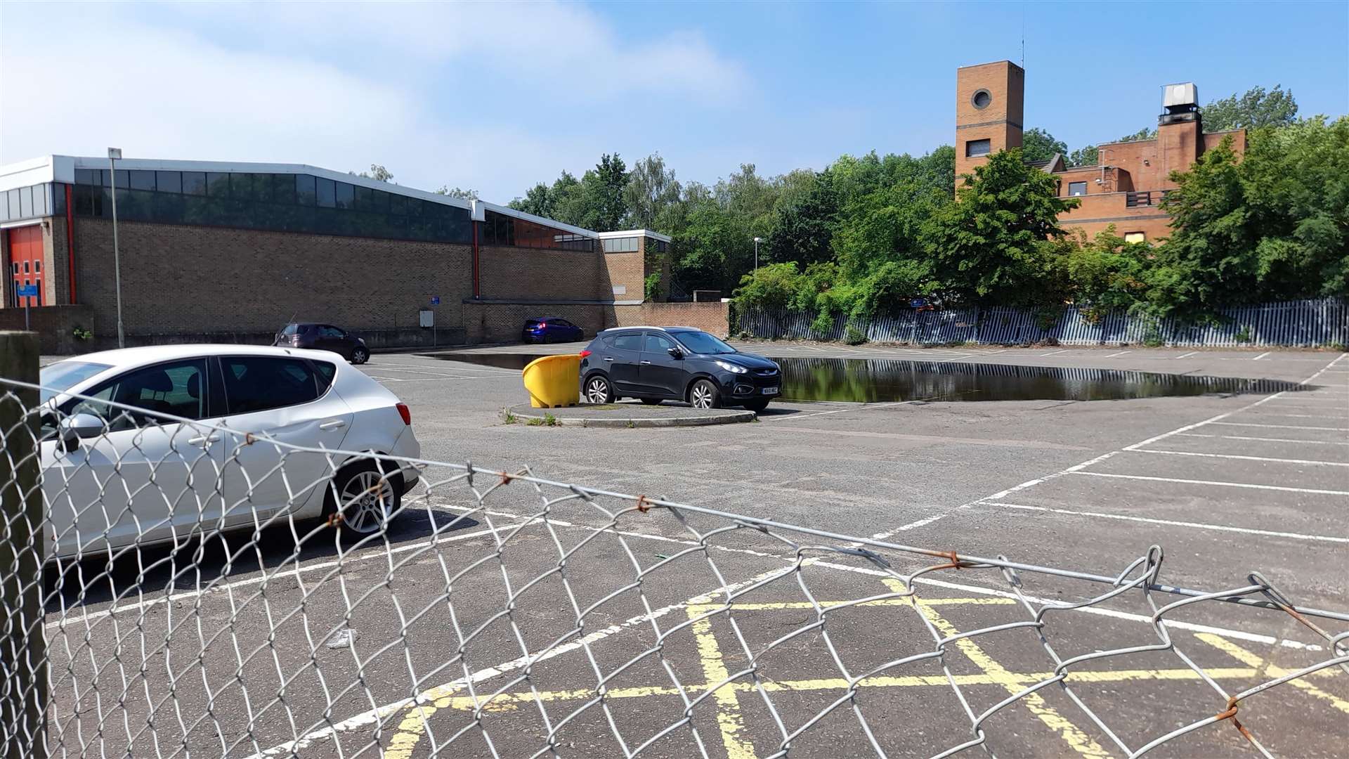 The car park on Henwood Industrial Estate