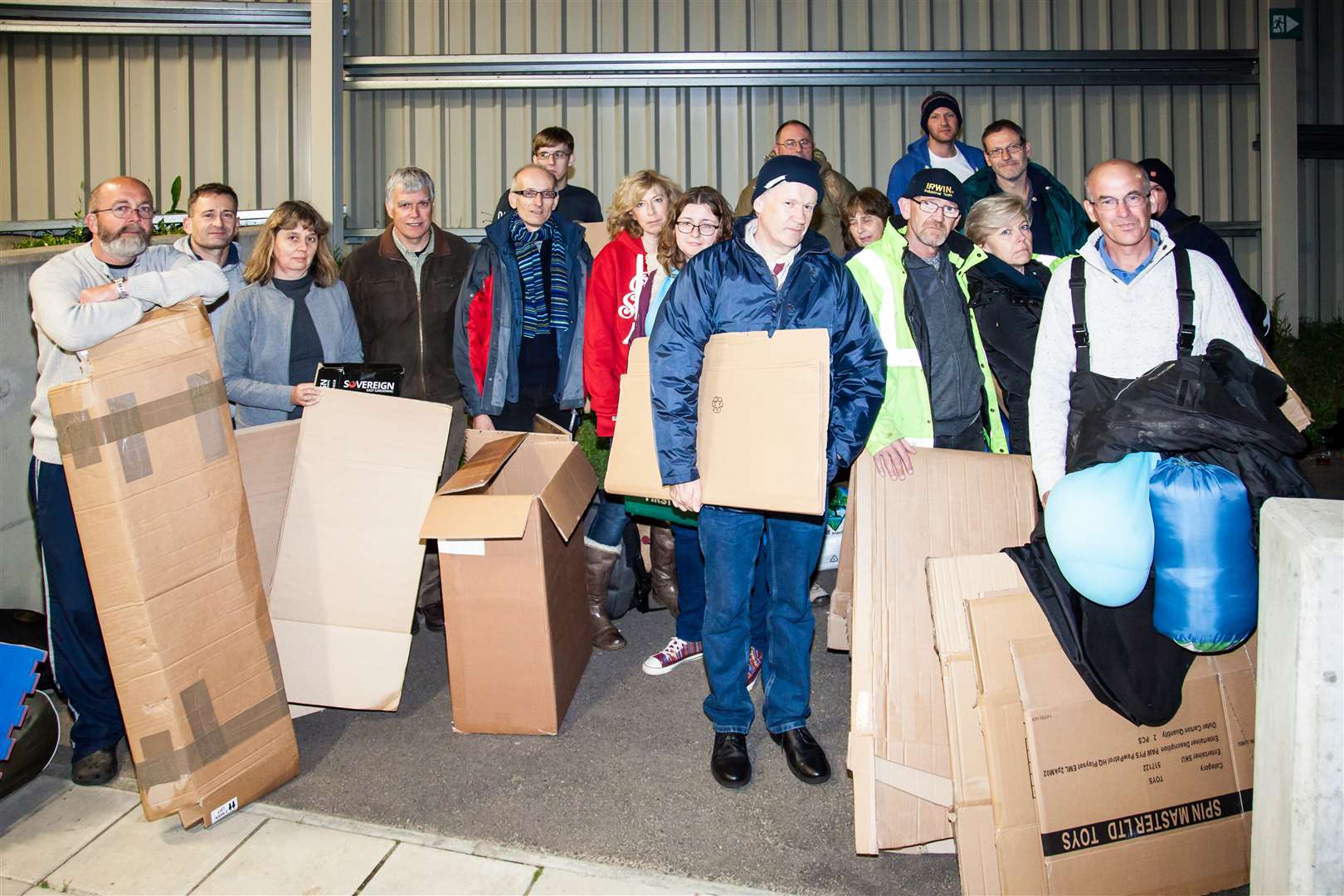 Churchgoers spent a night sleeping rough