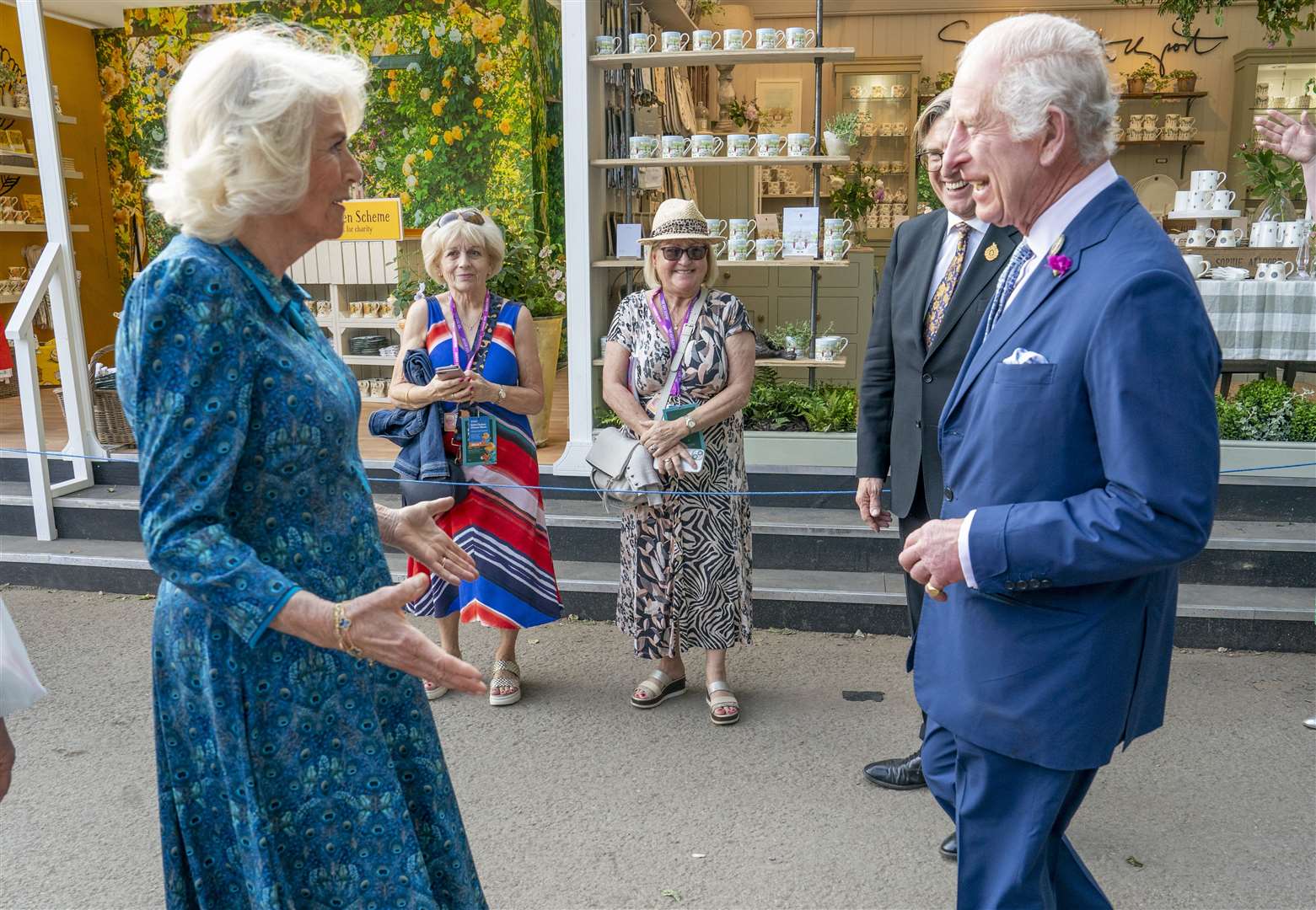 The King and Queen during a visit to the RHS Chelsea Flower Show (Arthur Edwards/The Sun/PA)