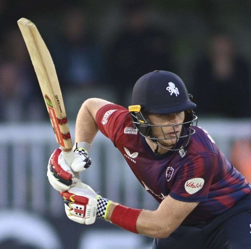 Skipper Sam Billings - top scored with 36 in Kent Spitfires’ 125 all out as they were thrashed by nine wickets against Gloucestershire on Sunday. Picture: Barry Goodwin