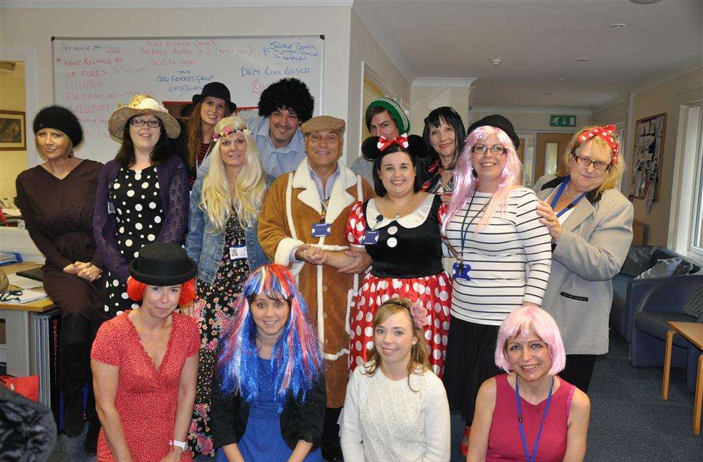 Staff and volunteers at Demelza Hospice Care for Children in Rook Lane, Bobbing, marked Hospice Care Week by donning wigs, tiaras, hats and headbands