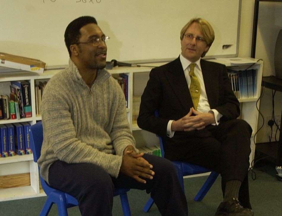 Boxer Michael Watson and his neurosurgeon Peter Hamlyn