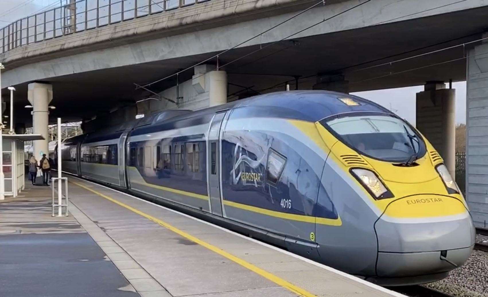 One of the last Eurostar trains pulled into Ebbsfleet International Station in February this year. Picture: Steve Salter