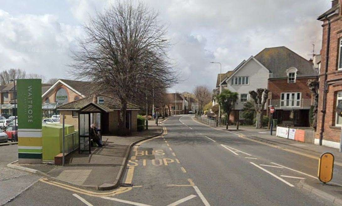 A pedestrian was hit by a car on Prospect Road in Hythe. Picture: Google