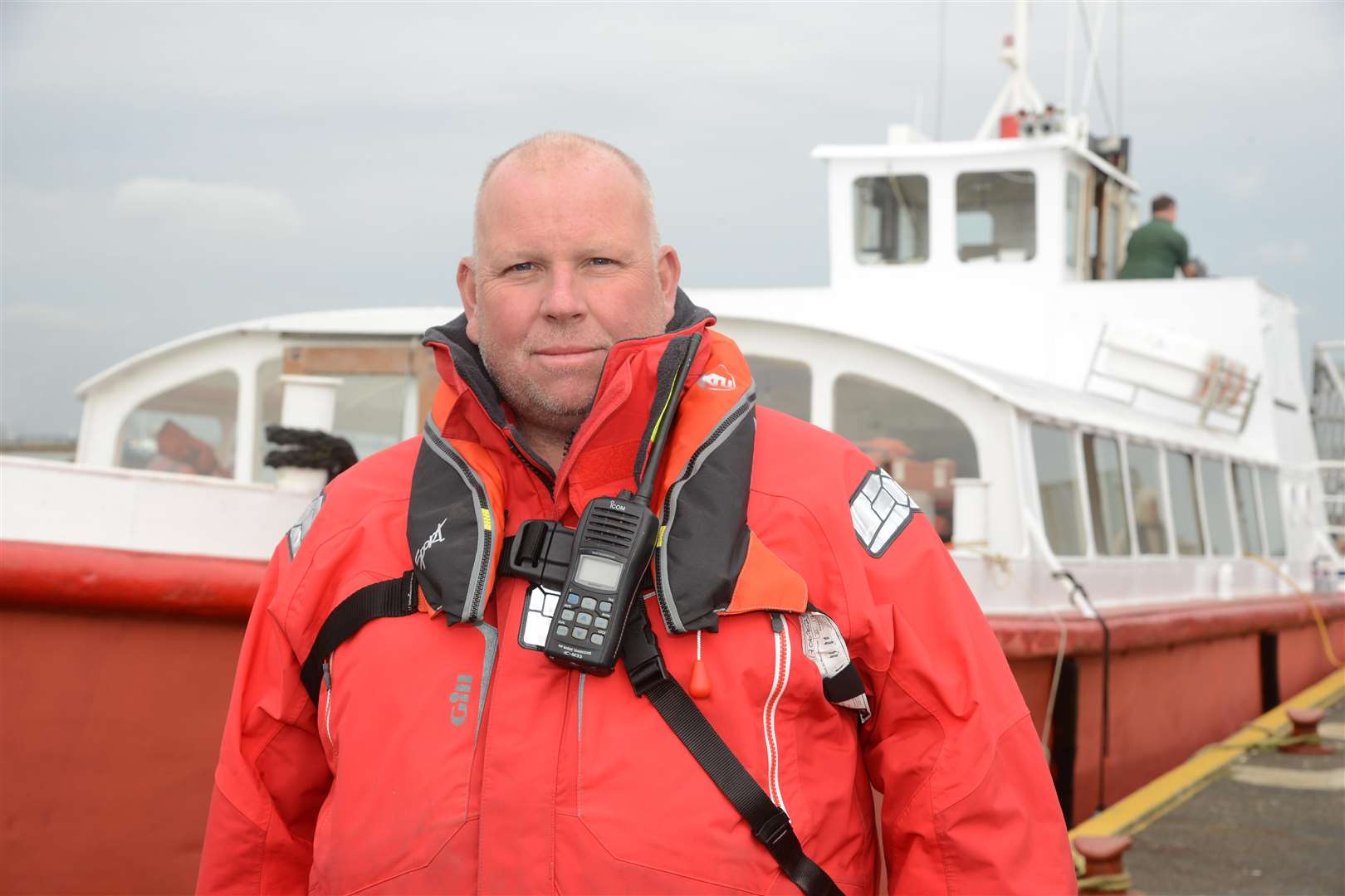 Spirit of Sheppey owner Dave Wilcock at Queenborough Harbour. Picture: Gary Browne