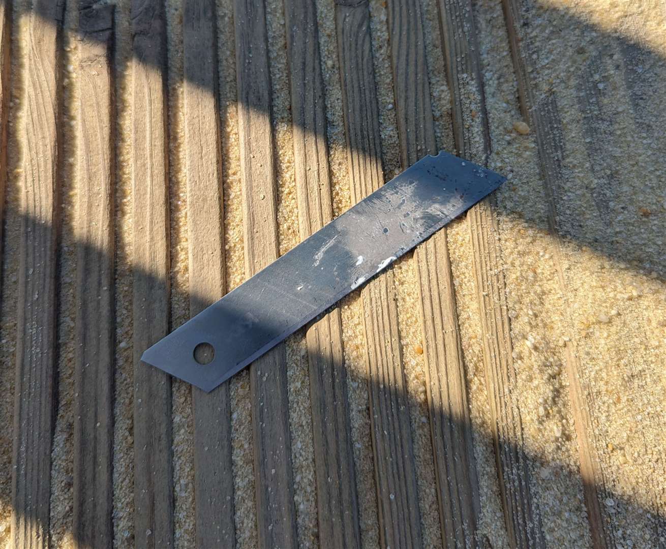 A dad was left horrified after his daughter found a blade at Granville Sands sandpit in Dover. Picture: Brian Keogh
