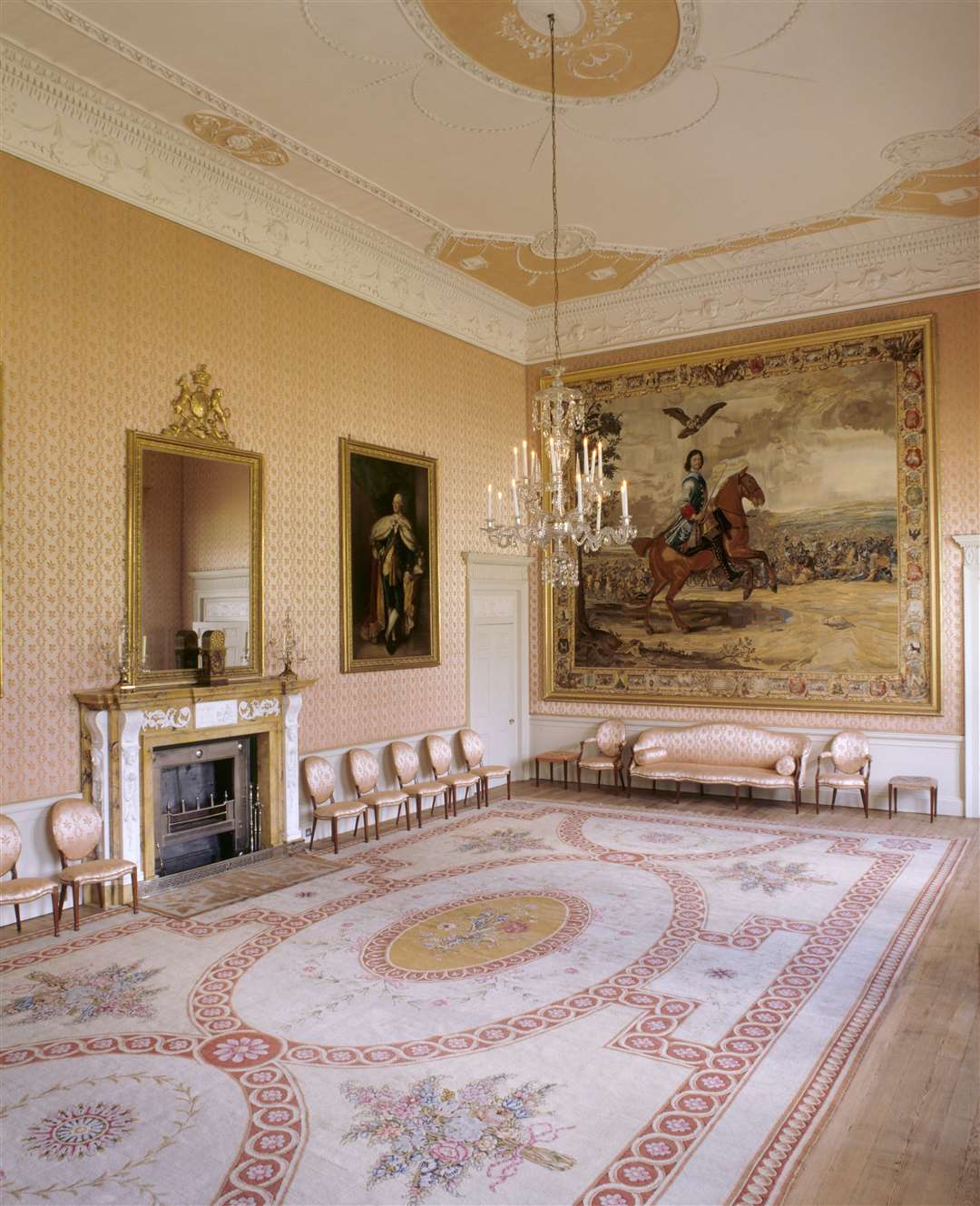 The ‘Peter the Great’ Room at Blickling Hall, with the tapestry given by Catherine the Great (Nadia Mackenzie/National Trust Images/PA)