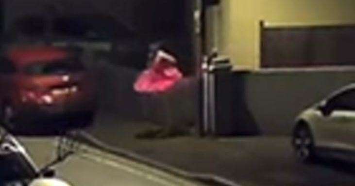 Daniel Wood wearing his tutu in Tunbridge Wells which was captured on CCTV in January 2022