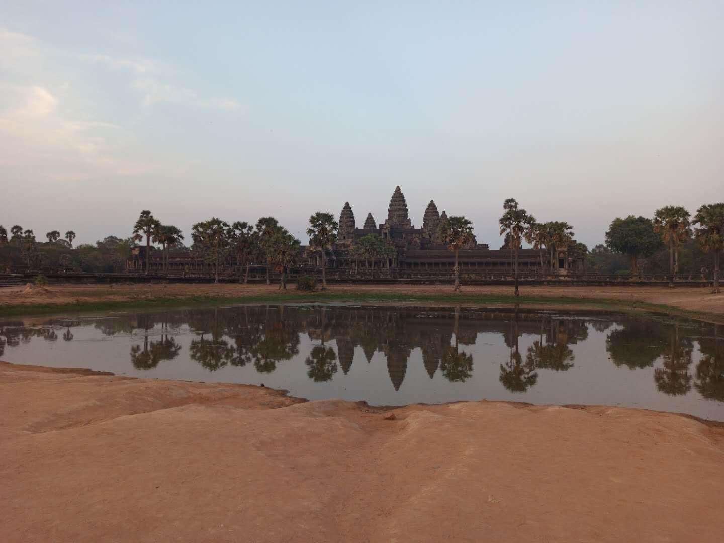 Gareth says seeing Angkor Wat this deserted was very strange
