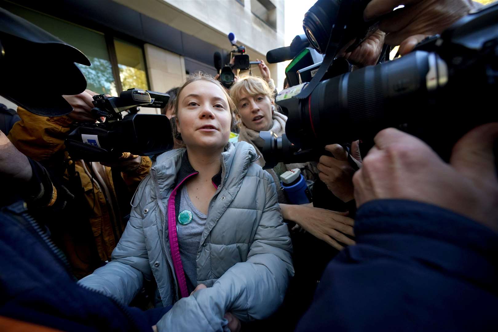 Ms Thunberg at her last appearance at Westminster Magistrates’ Court (Yui Mok/PA)