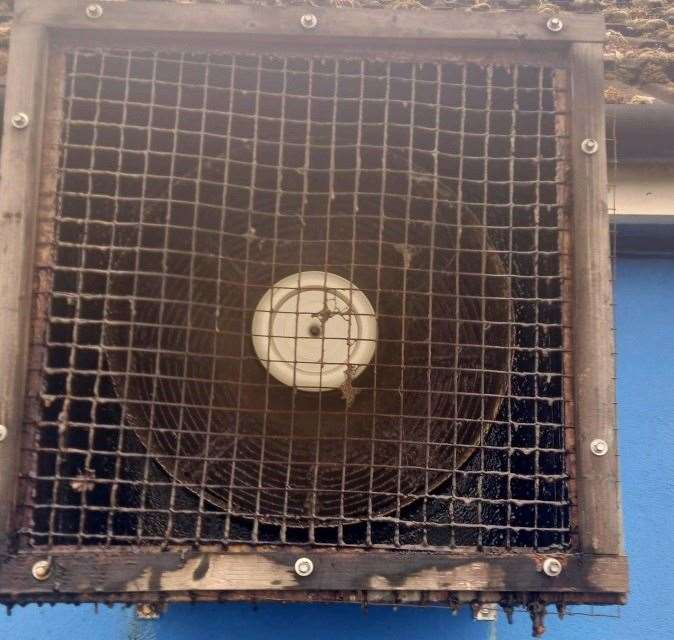 An extractor fan at the Blue and White Cafe near Ashford. Picture: Ashford Borough Council