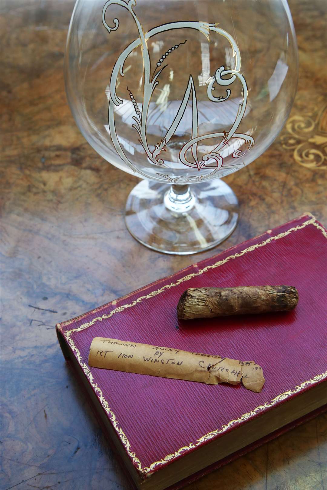 The cigar butt was discarded by Sir Winston Churchill in the 1940s and picked up by a policeman (Gareth Fuller/PA)