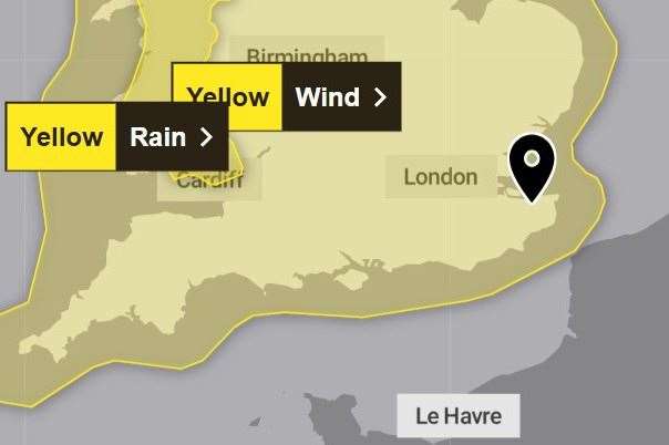 Warnings for Storm Darragh stretched across the UK. Picture: The Met Office.