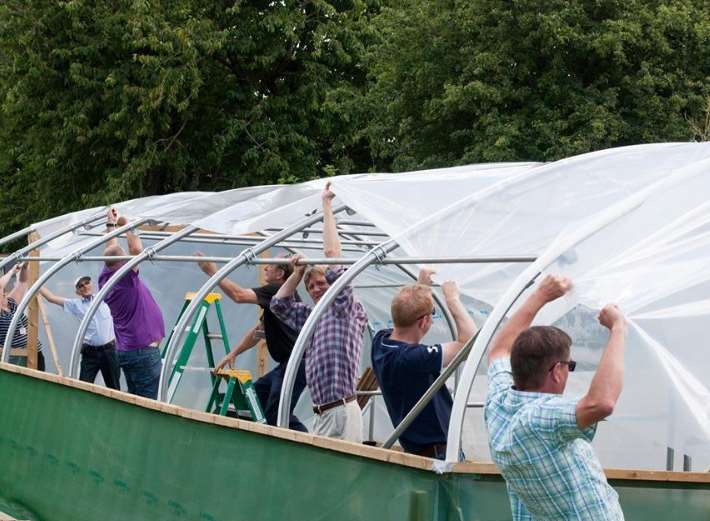 The community farm has a 36ft polytunnel. Picture: Emily Huddle