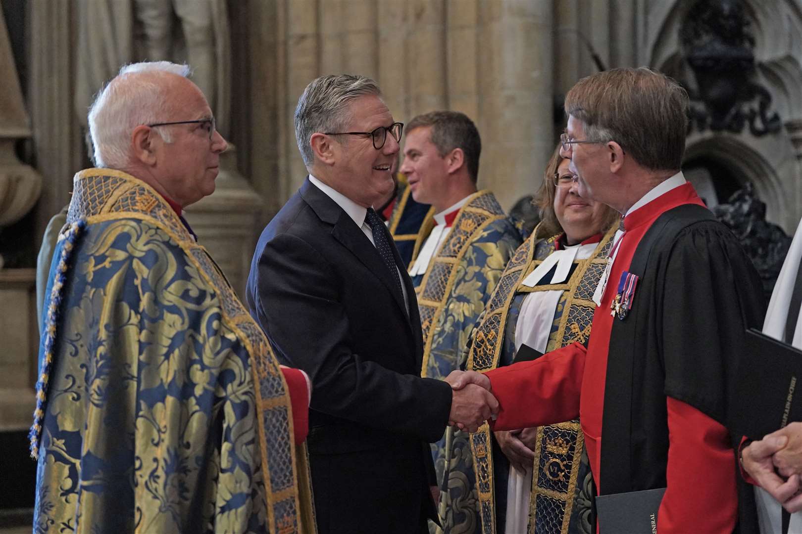 Prime Minister Sir Keir Starmer, second left, attended the annual Battle of Britain service at Westminster Abbey (Lucy North/PA)