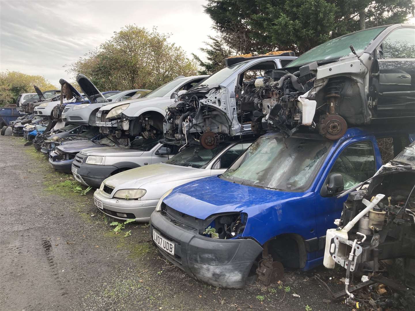 Lower stacks at DRS car breakers at Monkey Farm