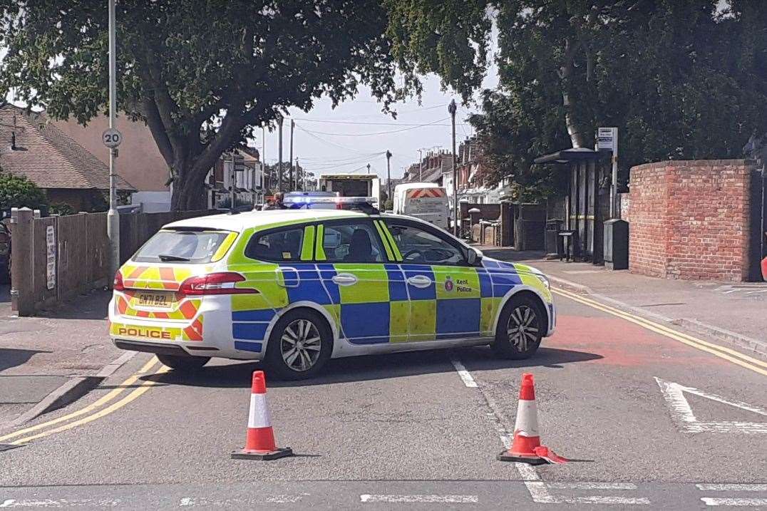 Emergency services attended the scene in Hunter Road, Willesborough this morning. Picture: Andy Clark