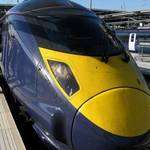 Passengers board the bullet train today