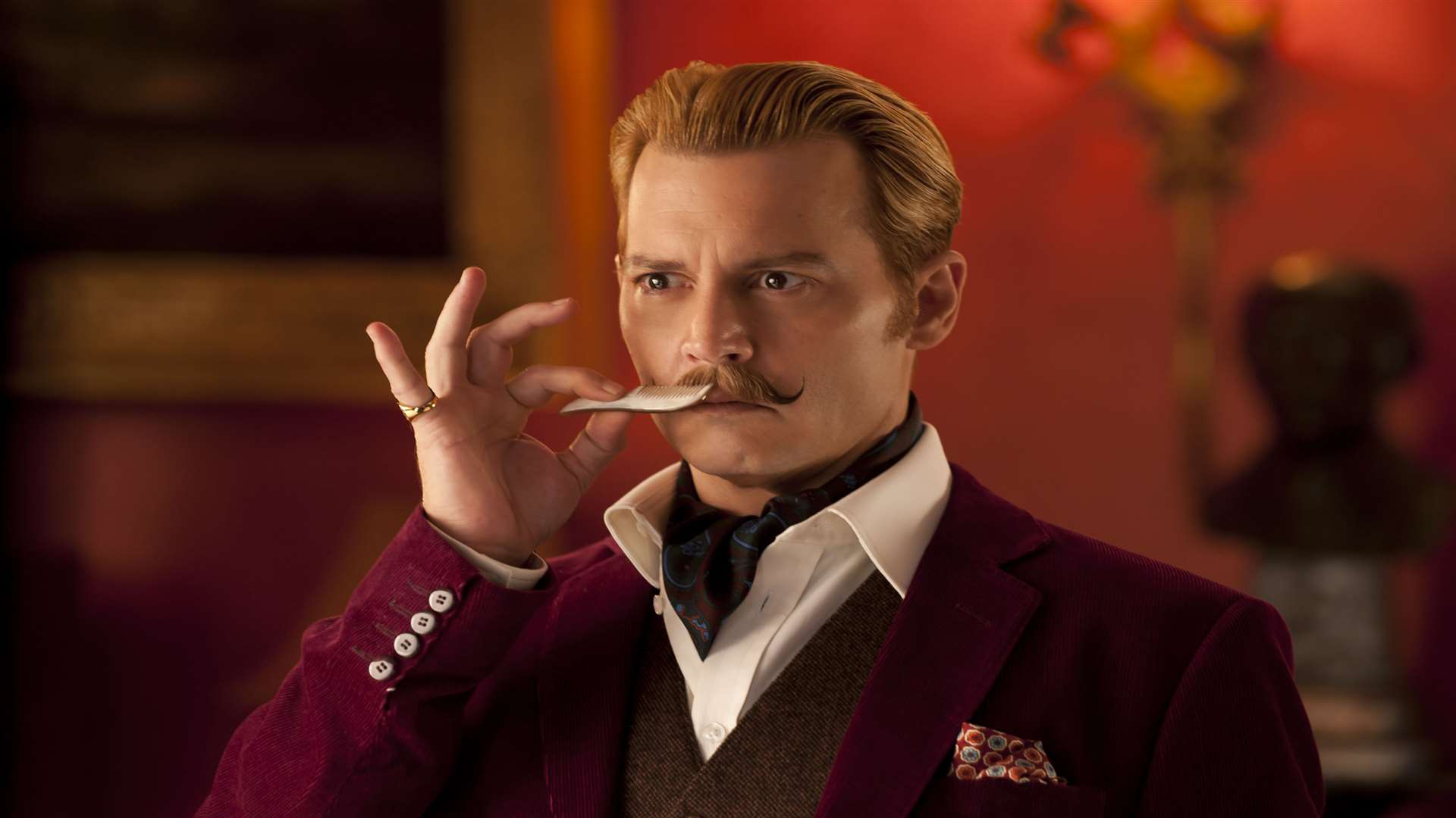 Mortdecai, with Johnny Depp as Charlie Mortdecai. Picture: PA Photo/David Appleby/Lionsgate