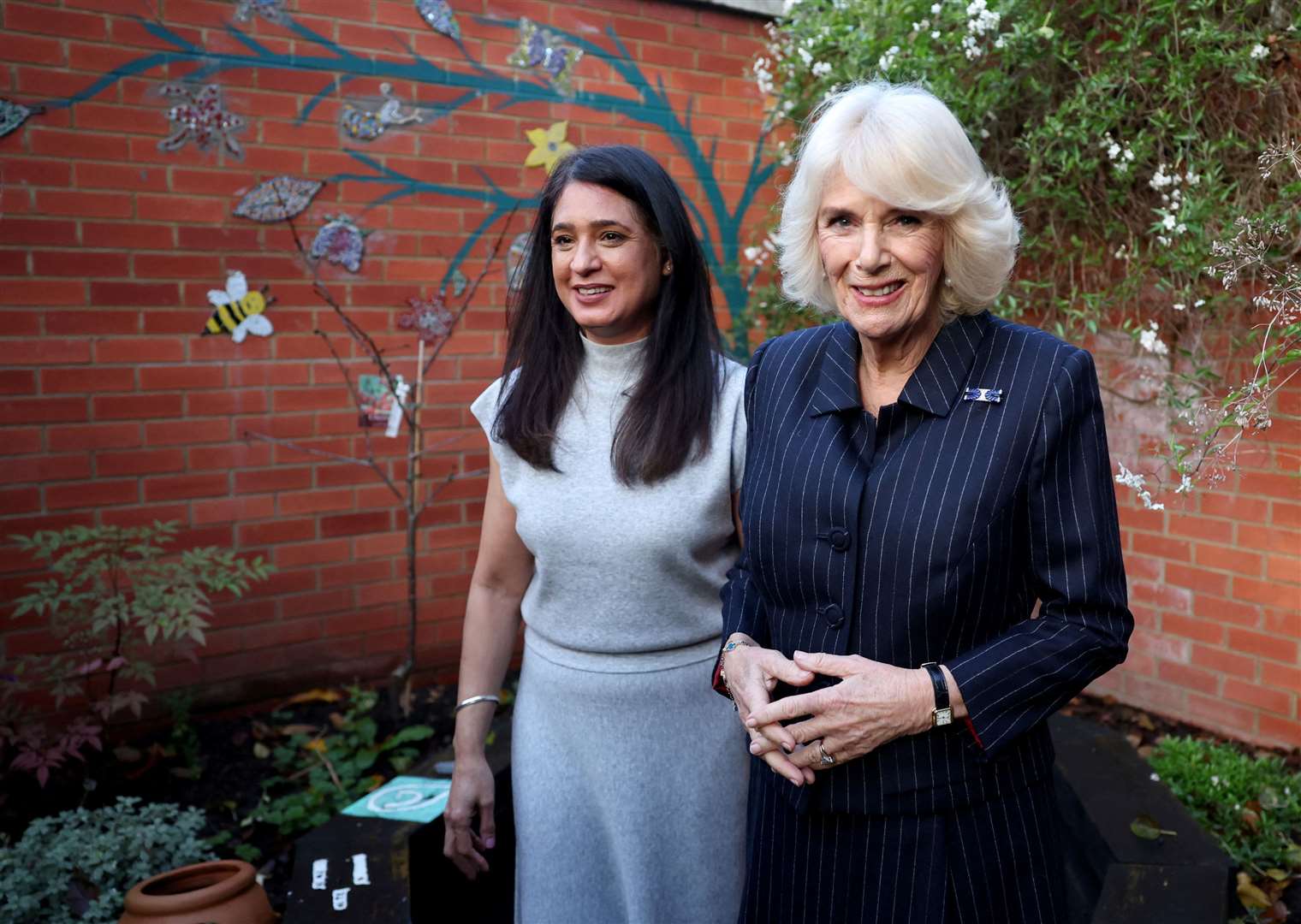 The Queen and Ashiana Network director Shaminder Ubhi (Hannah McKay/PA)