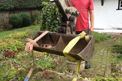 Getting the sink into position