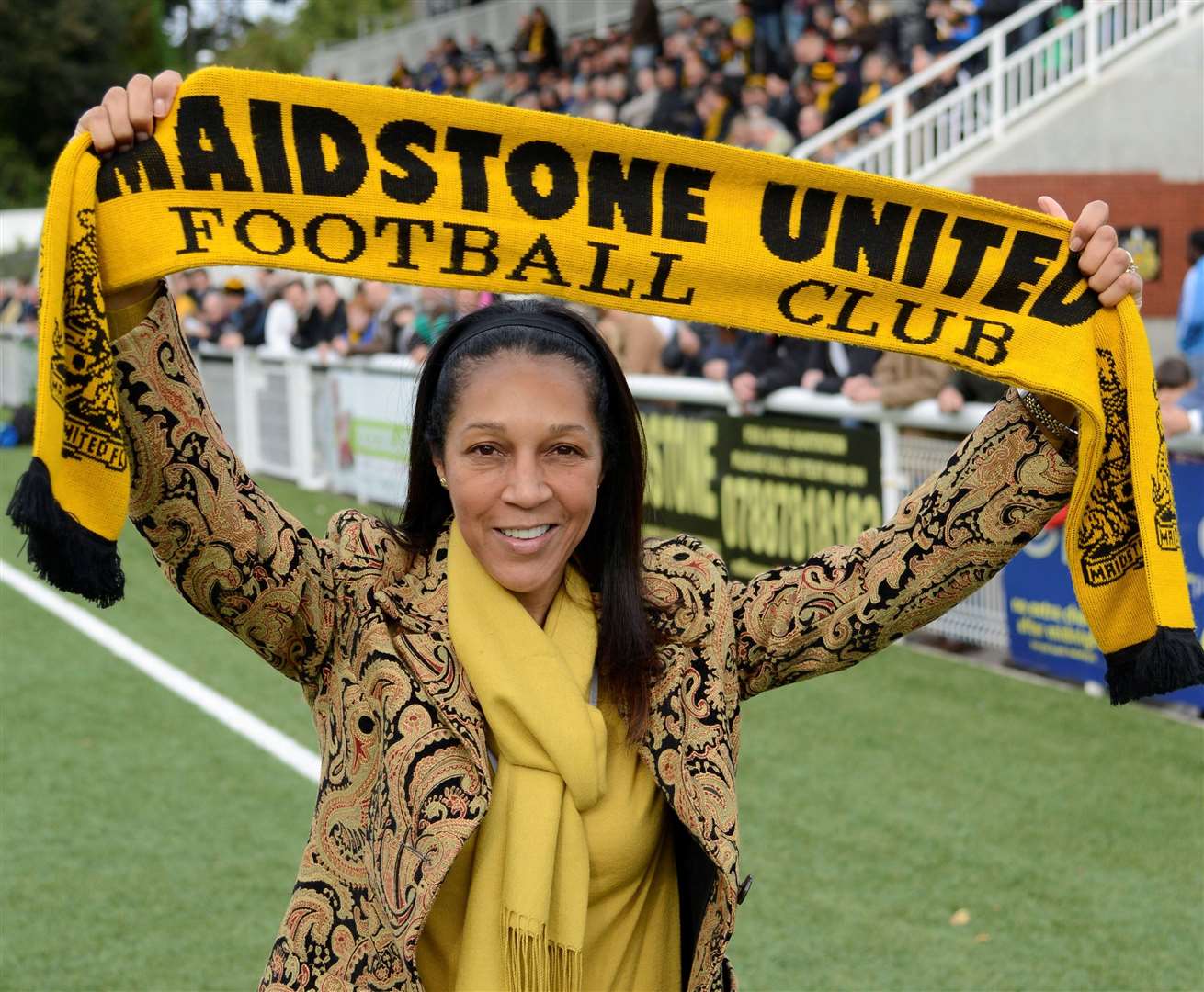 Helen Grant MP at Maidstone United's Gallagher Stadium home