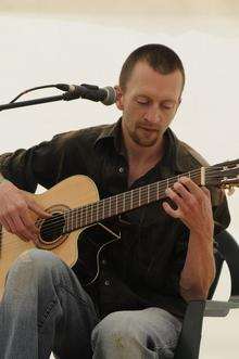 Sellindge Music Festival Flake Brown in the Folk tent