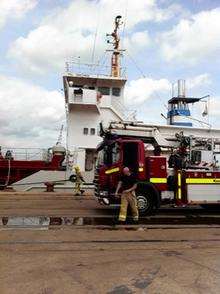 Chatham Docks fire