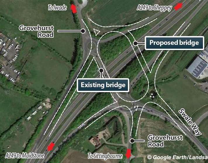 There will be long-term closures of parts of the Grovehurst roundabout starting from next month