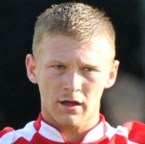 Andy Pugh celebrates a goal for Welling